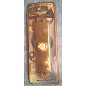 Heath Zenith 850-A Classic Decor Solid Brass Lighted Wired Doorbell Push Button